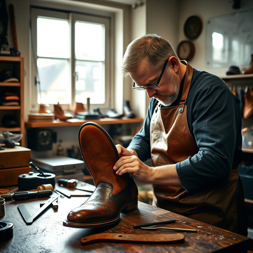 Before and after shoe sole replacement